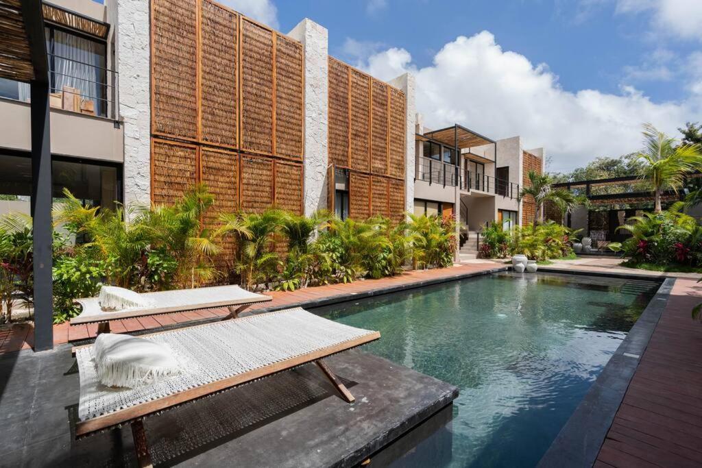 Apartament Lujoso Departamento Boho-Chic Con Alberca Privada Tulum Zewnętrze zdjęcie