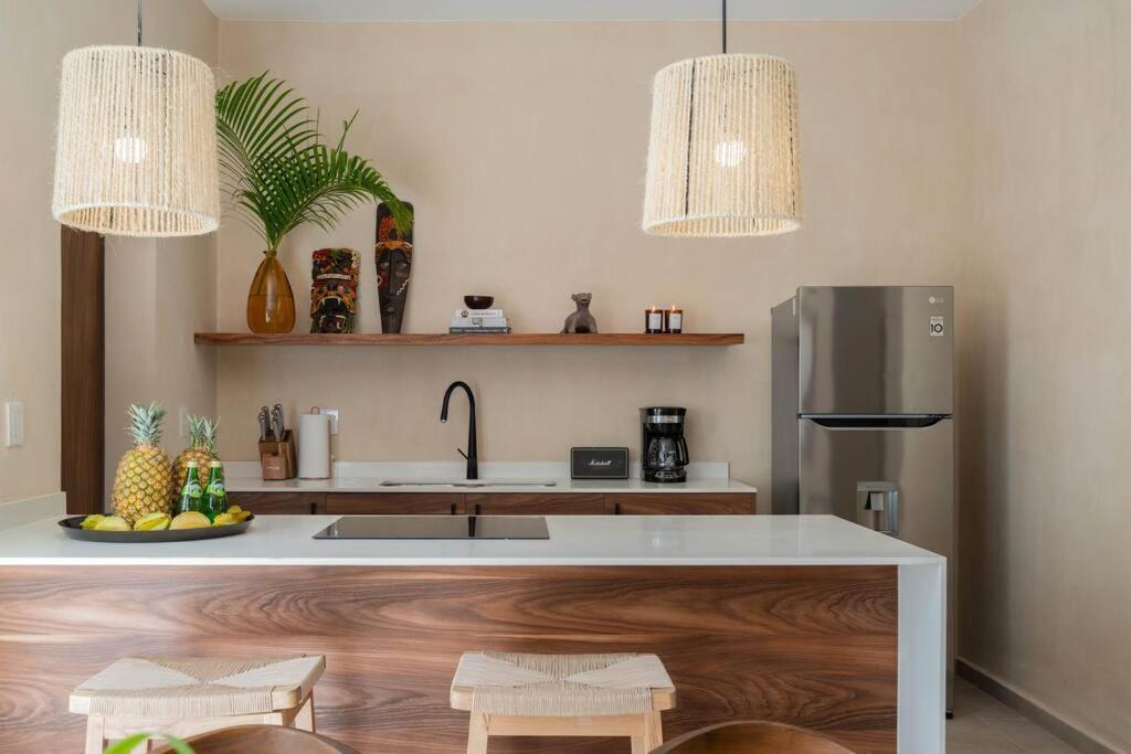 Apartament Lujoso Departamento Boho-Chic Con Alberca Privada Tulum Zewnętrze zdjęcie
