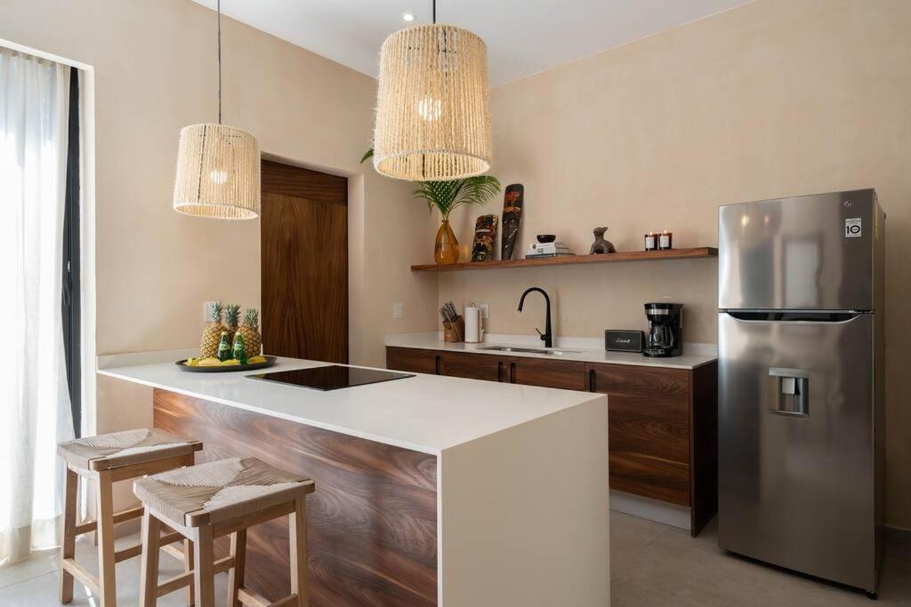 Apartament Lujoso Departamento Boho-Chic Con Alberca Privada Tulum Zewnętrze zdjęcie