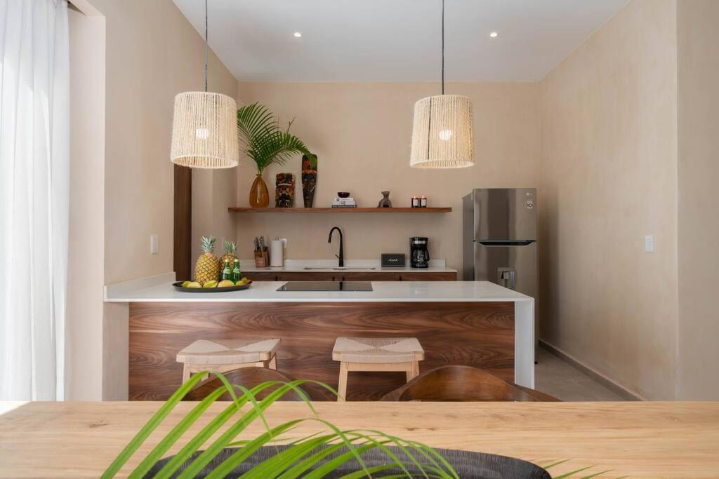 Apartament Lujoso Departamento Boho-Chic Con Alberca Privada Tulum Zewnętrze zdjęcie
